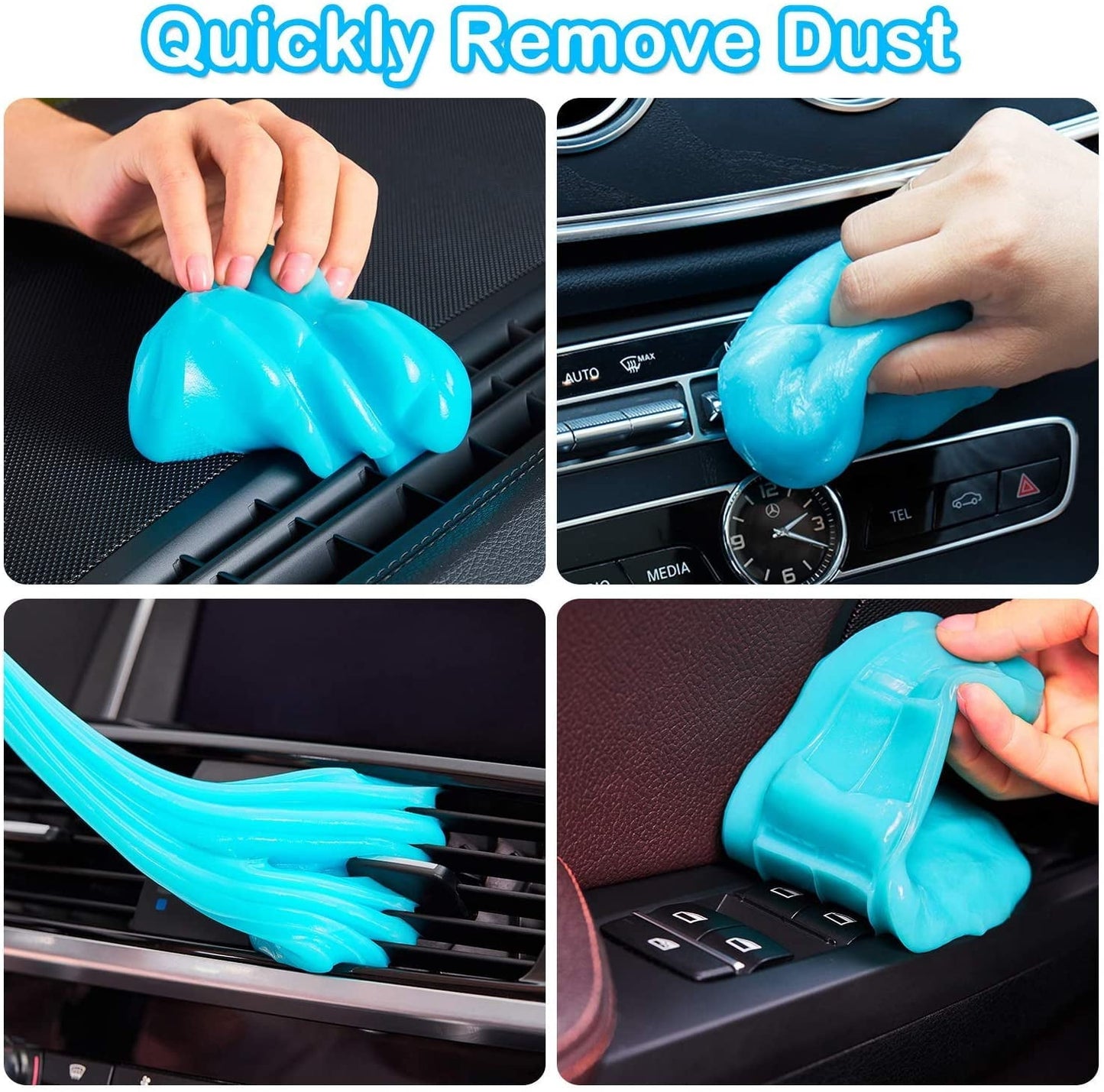 PULIDIKI Car Cleaning Gel Detailing Kit - Automotive Dust Crevice Cleaner Slime for Auto Interior Detail Removal - Putty for Keyboard Cleaning and Car Accessories
