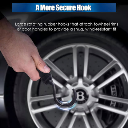 HOMEYA 600D Car Rear Window Snow Cover SUV Back Windshield Winter Dust Rain Ice Protector for SUVs and Trucks