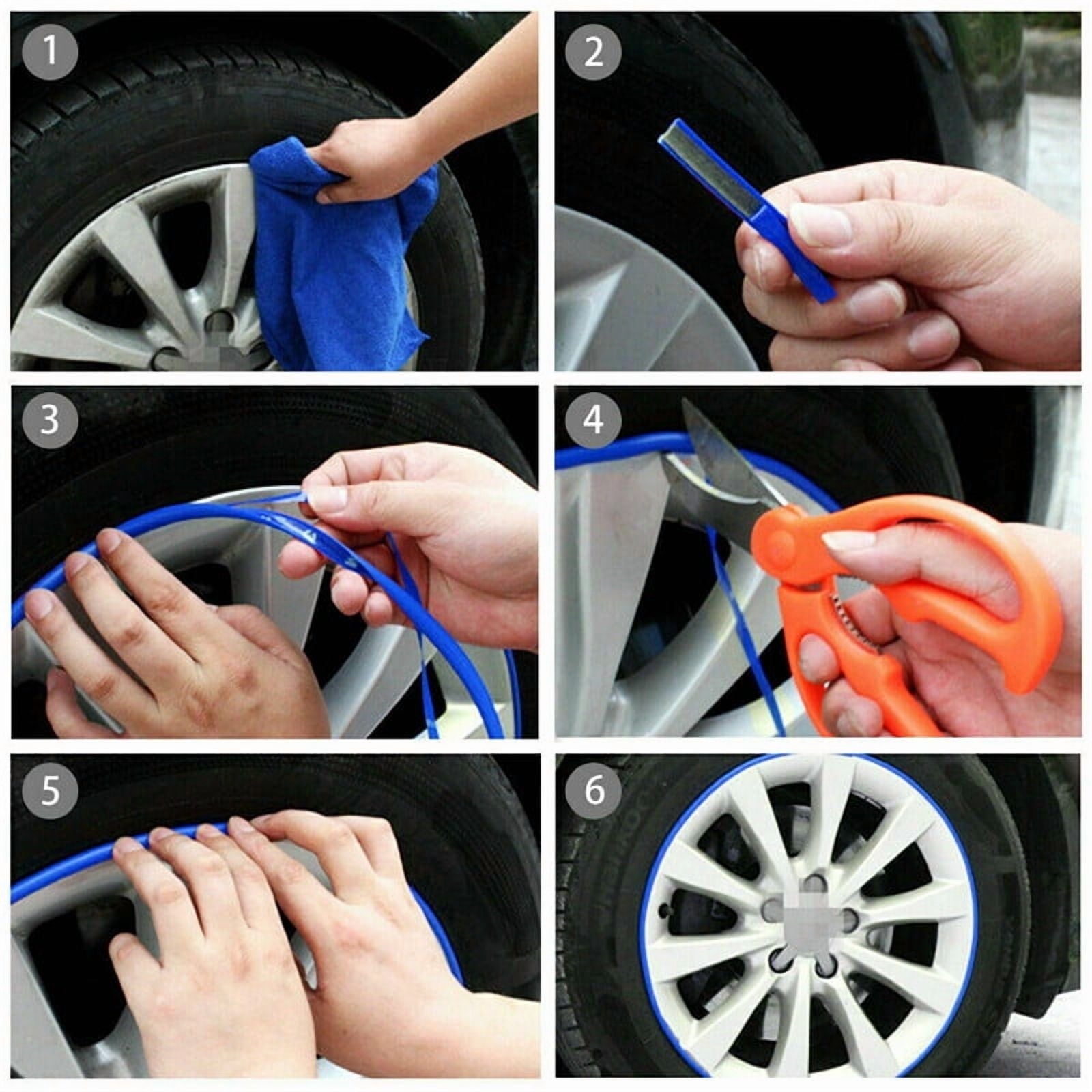 8M Car Wheel Rim Edge Protector Vehicle Tire Guard Sticker Rubber Strip Line