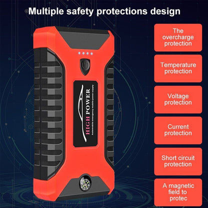 DEISNGB Car Jump Starter,Battery Jump Starter with USB Quick Charge(for All Gas or Diesel Engine) Charger Booster Powerbank Car, Portable Power Bank Charger with Built-in LED Bright Light