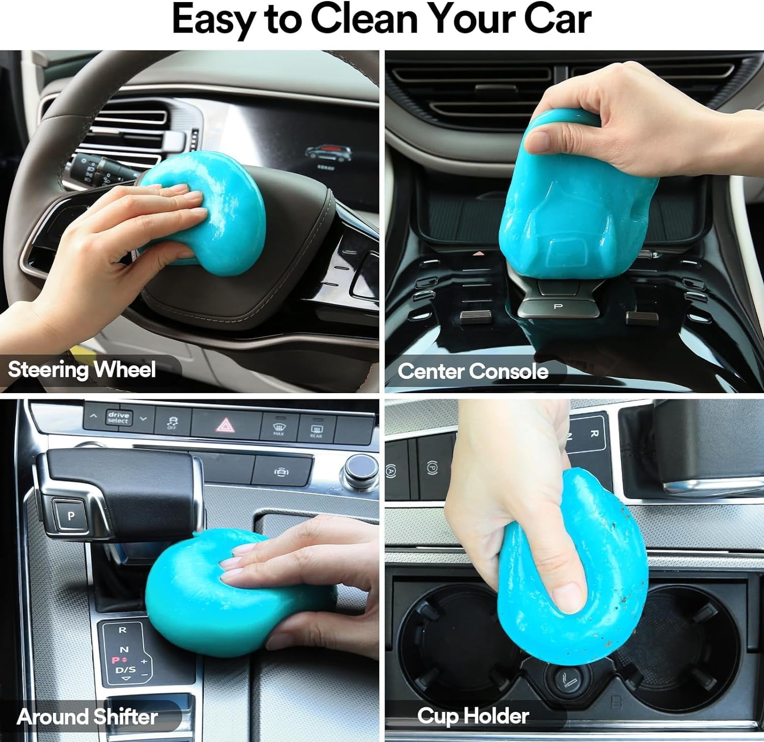 PULIDIKI Car Cleaning Gel Car Cleaning Putty Car Putty Auto Detailing Tools Car Slime Cleaner Dust Cleaning Gel for Car Interior Cleaner Car Cleaning Supplies Cleaning Kit Car Accessories Blue 2Pack