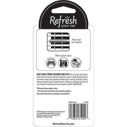 Refresh Your Car! Contour Vent Stick Car Air Freshener - 4 Count (Crisp Laundry Scent)