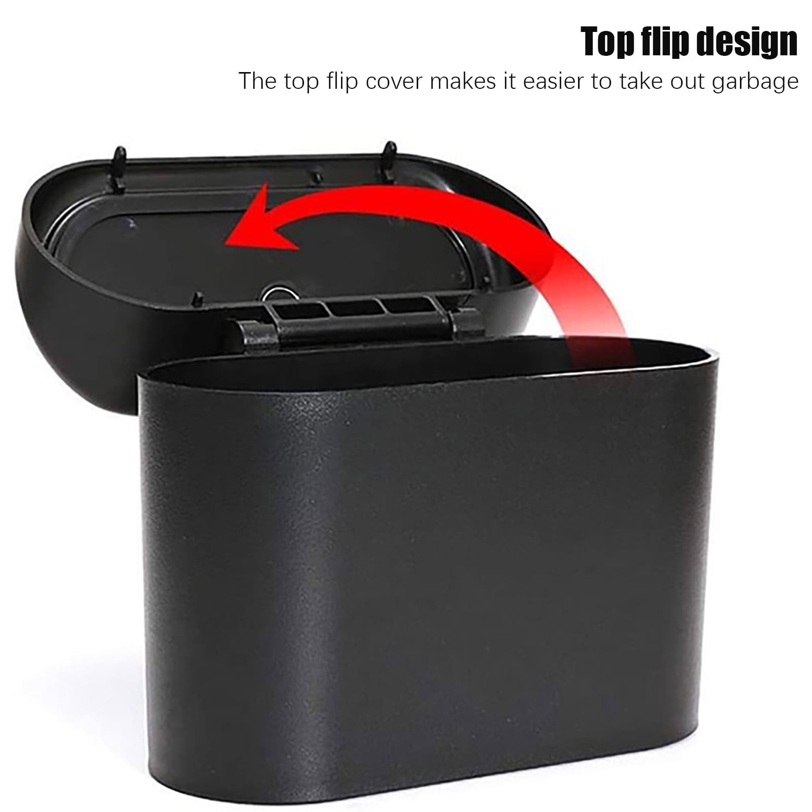 Puntoco Special Offers Clearance Car Trash Can Car Chair Back Car Door Hanging Storage Box Multi-Function Garbage Bag Black