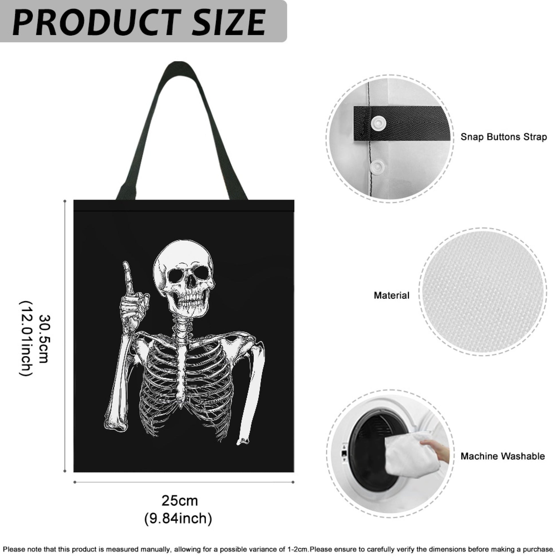 Yuyamidu Skull Car Trash Bag Hanging Car Rubbish Bag Small Garbage Bag for SUV Truck Auto Interior Accessories Portable Car Trash Can Bin for Front or Back Seat, Black
