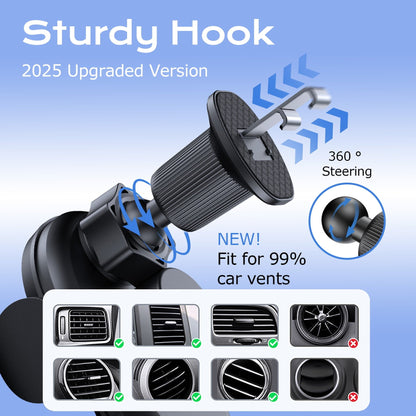 VEAT00L Wireless Car Charger,15W Qi Fast Charging Auto-Clamping Car Charger Phone Mount Air Vent Cell Phone Holder Compatible with iPhone 16/15/14/13/13 Pro/12 Pro12/11, Samsung S23/S22/S10/S9/S8